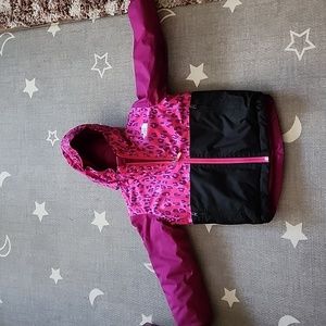 The North Face little girls 4t snow ski coat jacket pink purple black